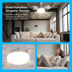 💝💝Modern ceiling fan lamp with E27 thread (model 2026) - silent 2-in-1 LED fan with remote control