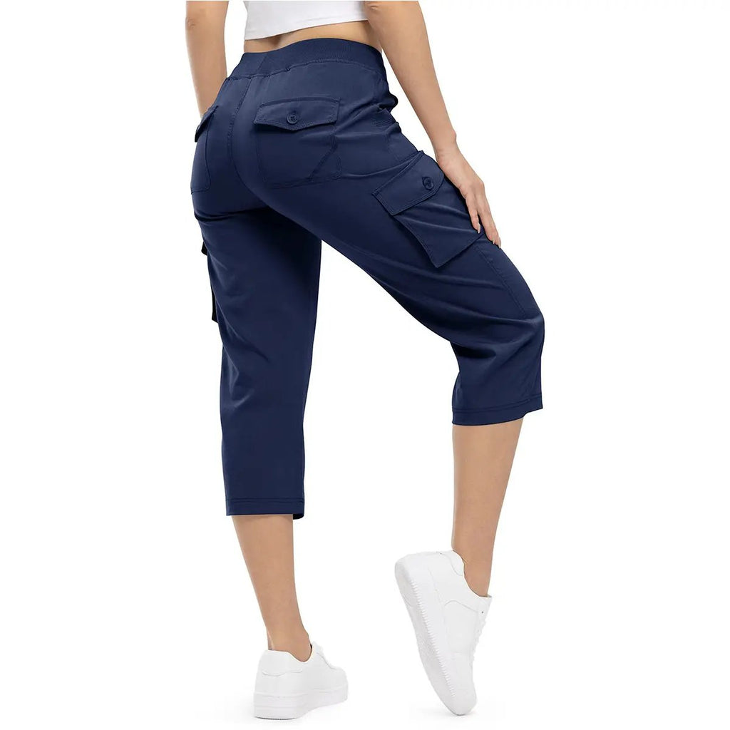 🔥🔥🔥 Limited time sale Women's Lightweight Hiking Capris: Quick-Dry, 6 Pockets, Loose Fit