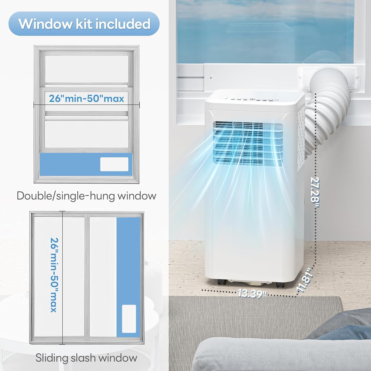 🤲 Factory direct sales 🔥Portable Air Conditioners, 8000/10000 BTU | 3-in-1 Portable AC for Indoor Use A5407