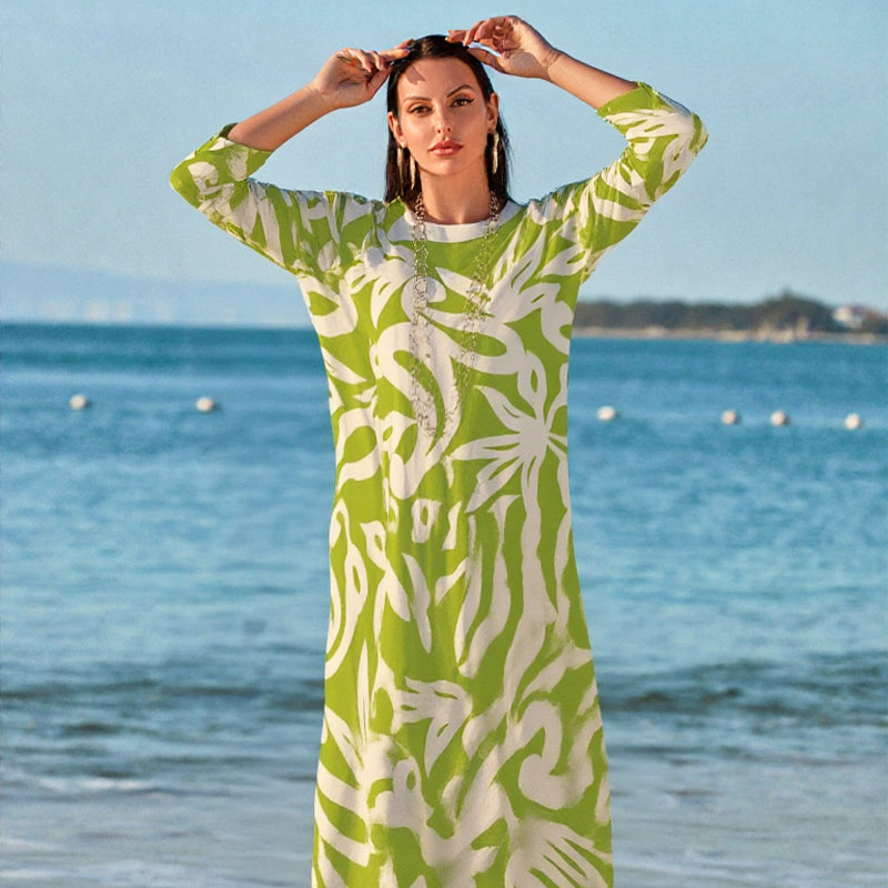 ⏳Time-limited Special⏰Women’s Elegant Loose Round-Neck Printed Dress