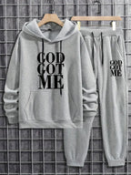 🔥Buy 2 FOR FREE SHIPPING-GOD GOT ME trendy hooded sweatshirt set