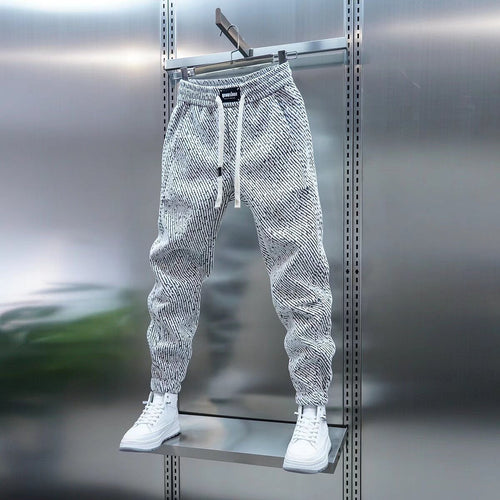 🔥 Trendy Men's Patchwork Denim Elastic Waist Jogger Harem Pants