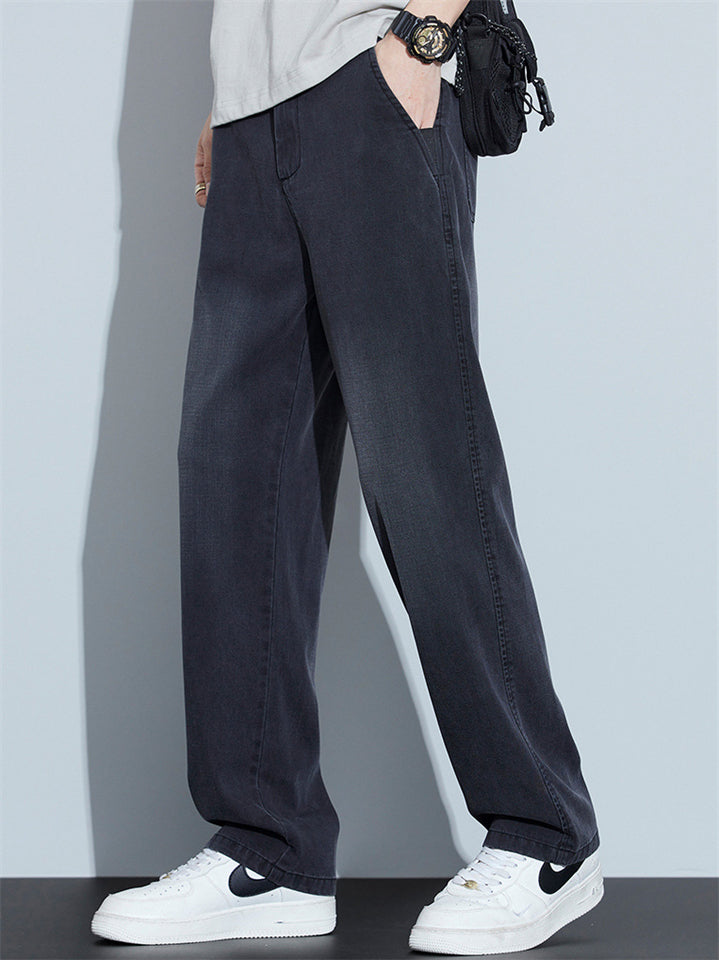 🔥🔥Men's Summer Comfortable Loose Straight Leg Retro Denim Pants