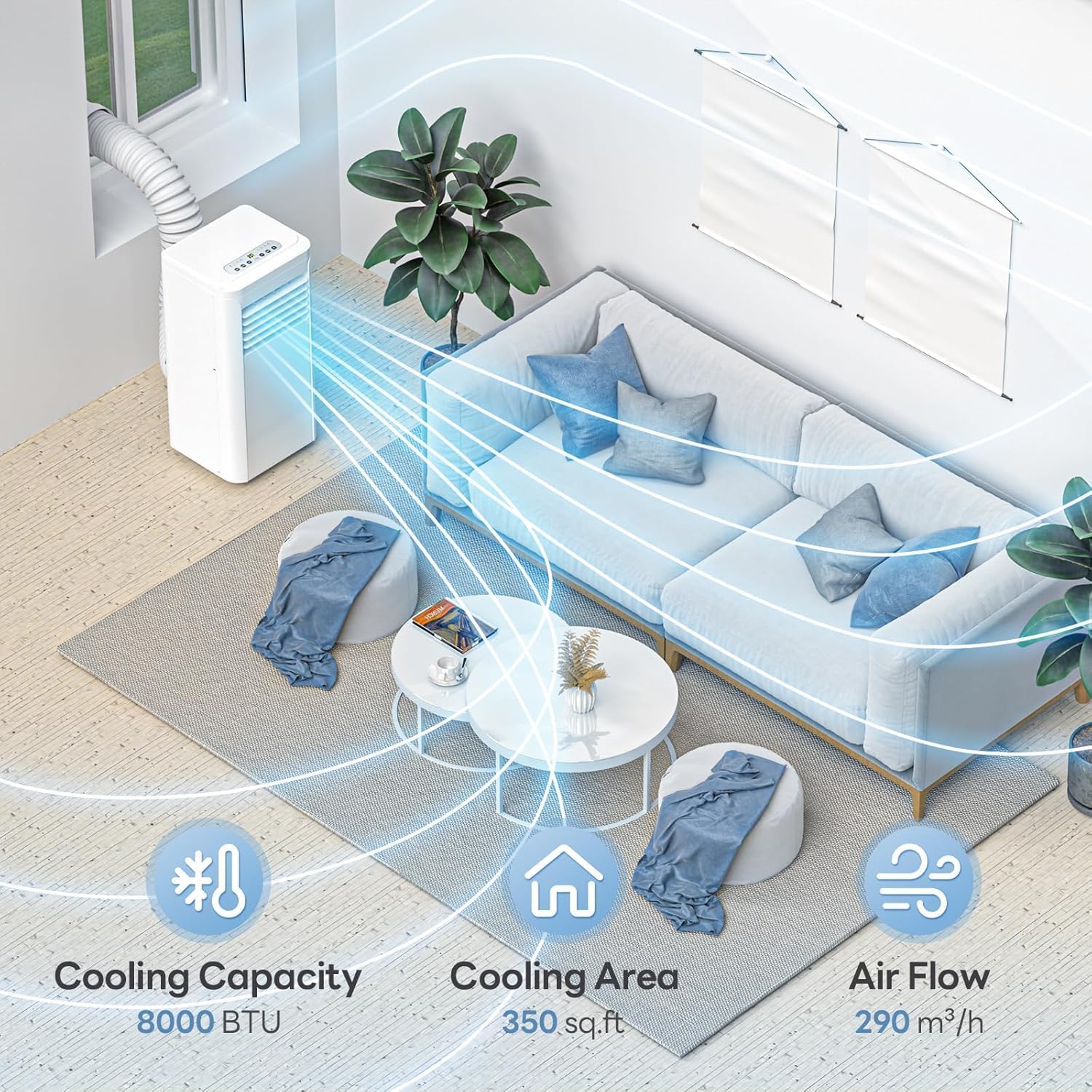 🤲 Factory direct sales 🔥Portable Air Conditioners, 8000/10000 BTU | 3-in-1 Portable AC for Indoor Use A5407