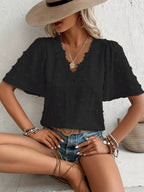 🌷🌷Swiss Dot Lace Butterfly Sleeve Blouse|🔥Buy 2 for Free Shipping