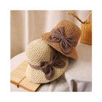 🌿🌿Straw Hat with Retro Bow – Foldable & Breathable for Summer