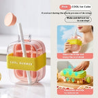 💚💚One-Click Molding Cooling Cup,Instant Ice Maker,Zero-Contact Design,Straw Included,Curling Mold,Portable & Stylish Chilled Drink
