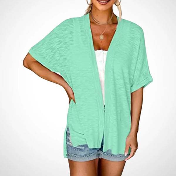 🌷🌷Womens Lightweight Cardigan 2026 Summer Short Sleeve Open Front Beach Coverup Vacation Outdoorfun Knitwear Comfort Casual Loose Minimalist Basic Knitting Batwing Shortsleeve Tops Womenswear