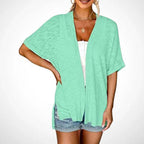 🌷🌷Womens Lightweight Cardigan 2026 Summer Short Sleeve Open Front Beach Coverup Vacation Outdoorfun Knitwear Comfort Casual Loose Minimalist Basic Knitting Batwing Shortsleeve Tops Womenswear