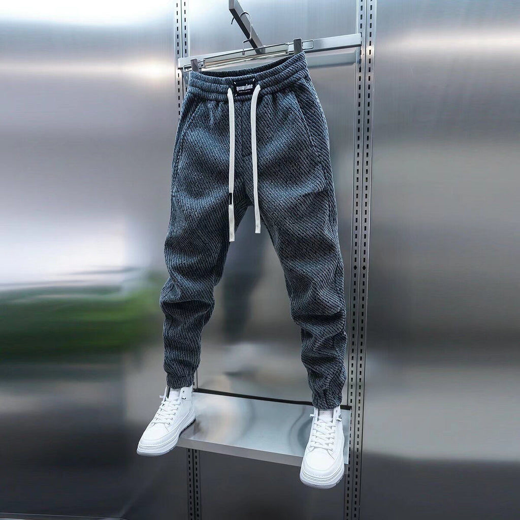 🔥 Trendy Men's Patchwork Denim Elastic Waist Jogger Harem Pants