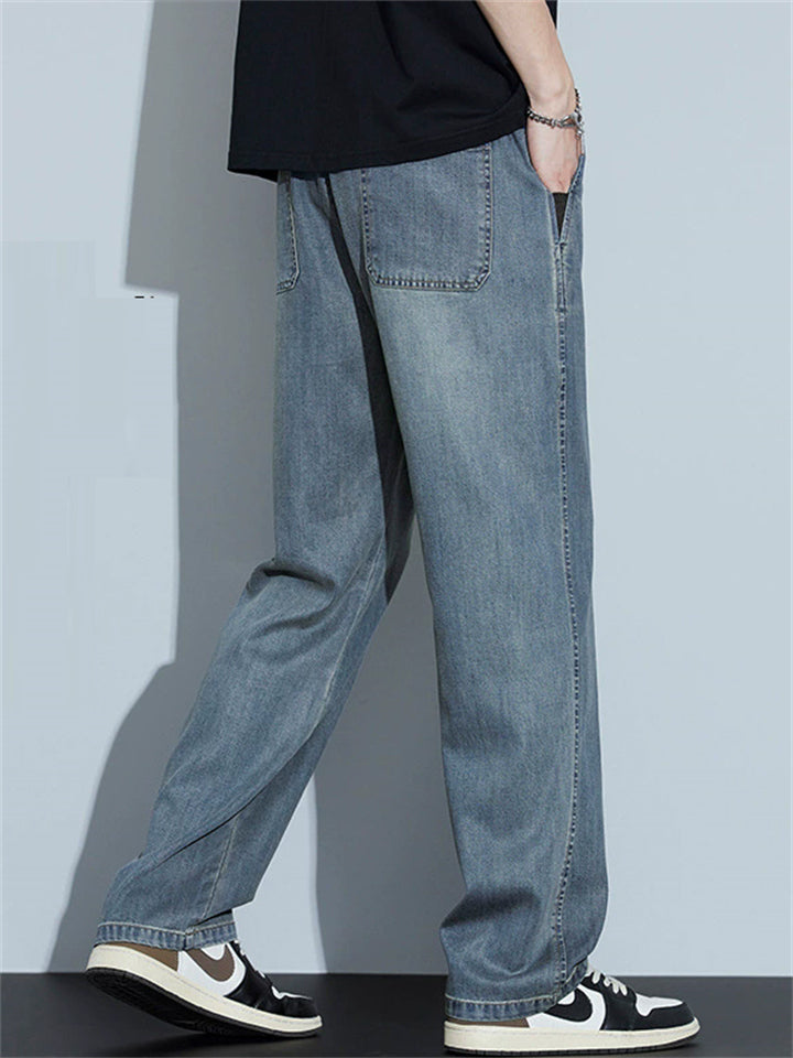 🔥🔥Men's Summer Comfortable Loose Straight Leg Retro Denim Pants