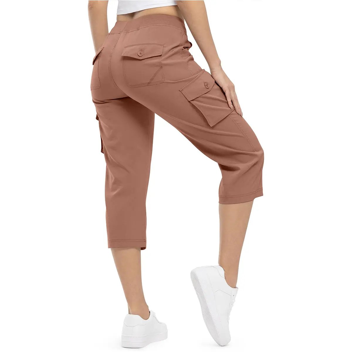🔥🔥🔥 Limited time sale Women's Lightweight Hiking Capris: Quick-Dry, 6 Pockets, Loose Fit