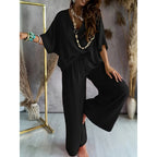 🌷Women’s Lounge Set with Wide Leg Pant
