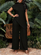 🌷Asymmetrical Sleeveless Top & Pants Set – Women’s Two-Piece