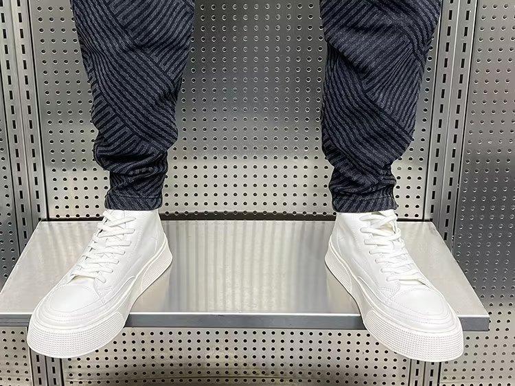 🔥 Trendy Men's Patchwork Denim Elastic Waist Jogger Harem Pants