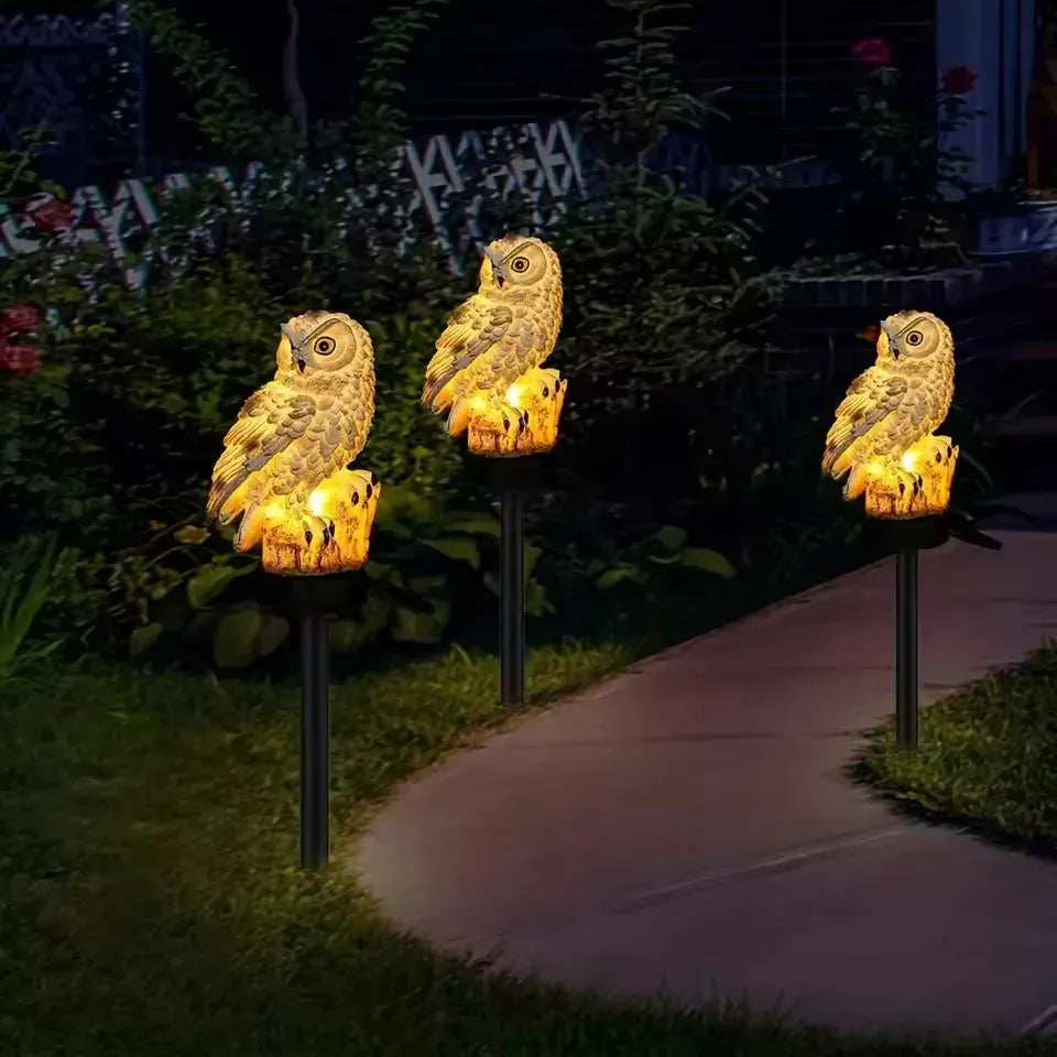💝💝Waterproof Solar Owl Lamp - LED Path Lamp for Lawn, Garden and Outdoor Decorations