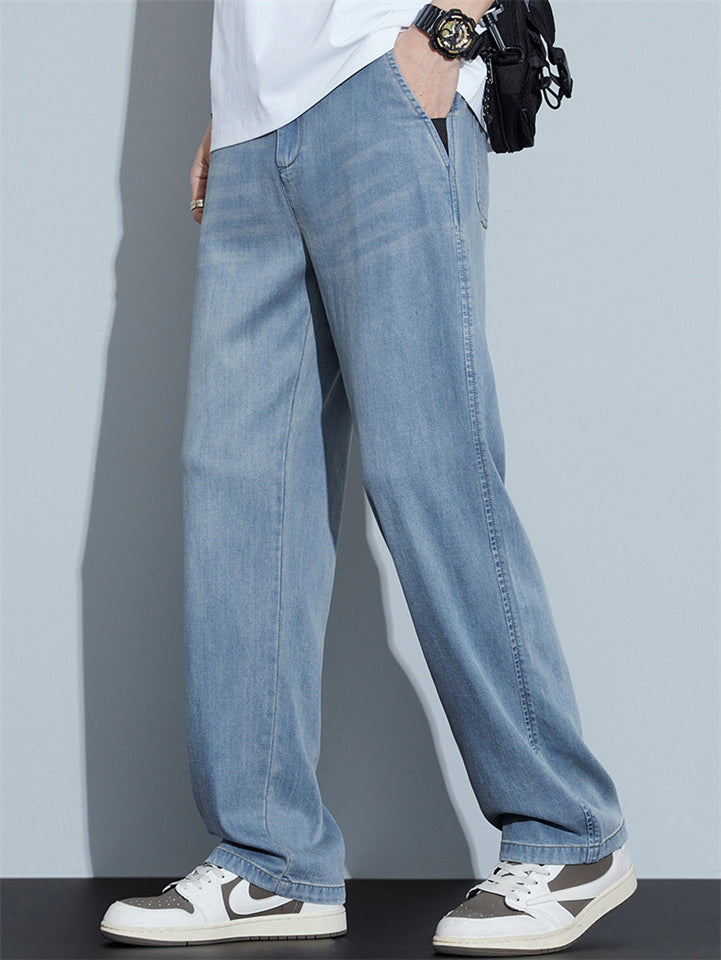 🔥🔥Men's Summer Comfortable Loose Straight Leg Retro Denim Pants