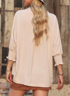 🔥🔥🔥Limited time sale Womens Casual 3/4 Sleeve V Neck Loose Fit Basic Tees