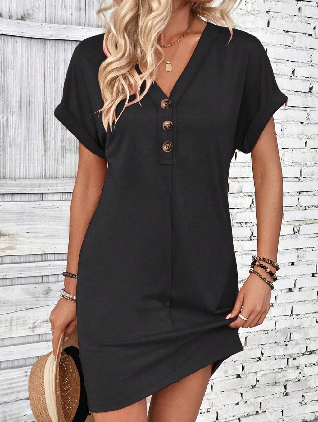 Street Style V-neck Fairy dress