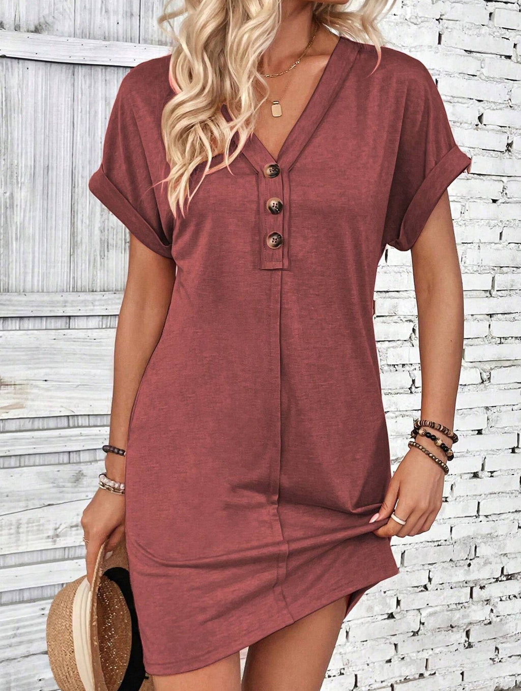 Street Style V-neck Fairy dress
