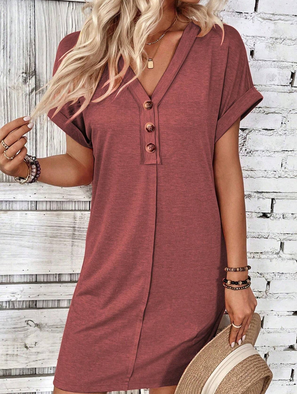 Street Style V-neck Fairy dress