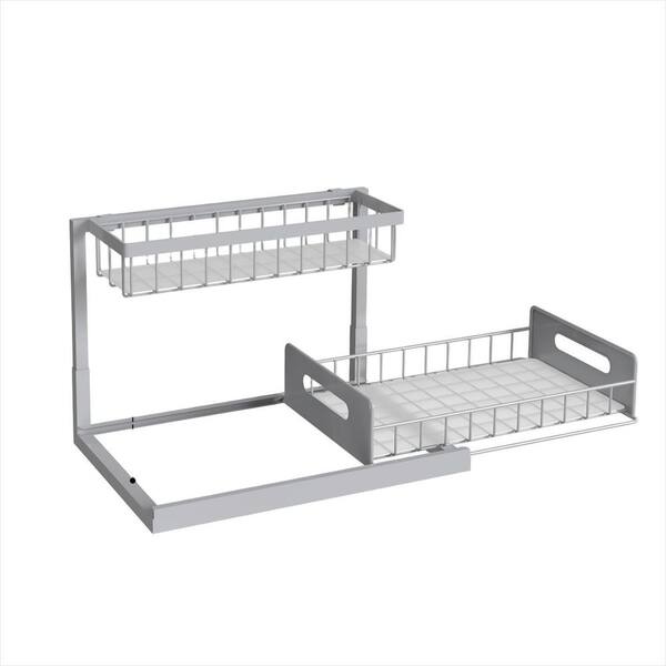 💚Clearance Sale:2 Tier Under Sink and Cabinet Organizer with Pull Out and Slide Out for Kitchen and Bathroom Storage (2-Pack)