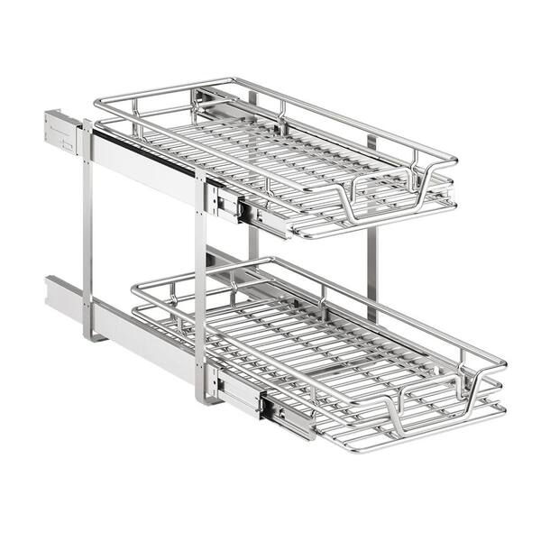 💚Clearance Sale:2 Tier Under Sink and Cabinet Organizer with Pull Out and Slide Out for Kitchen and Bathroom Storage (2-Pack)