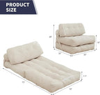 💚Camel Faux Fur Fabric Bean Bag Chair, Chaise Lounge Sofa with Foam Filling for Living Room,Bedroom and Dorm, No Assembly