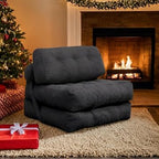 💚Camel Faux Fur Fabric Bean Bag Chair, Chaise Lounge Sofa with Foam Filling for Living Room,Bedroom and Dorm, No Assembly