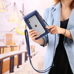 🌷🌷Fashionable Soft Vegan Leather Double Zipper Cross-body Wallet Bags