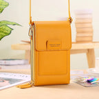 🌷🌷Fashionable Soft Vegan Leather Double Zipper Cross-body Wallet Bags
