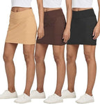 💝💝Real Essentials 3 Pack: Women's 16" Active Skort Skirt Pockets - Running Tennis Golf Gym (Available in Plus)