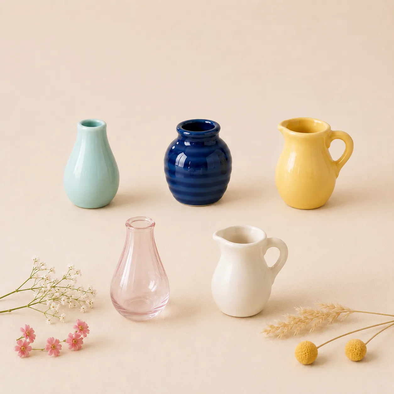 🌺Roselle Mini Vase Ceramic Magnets