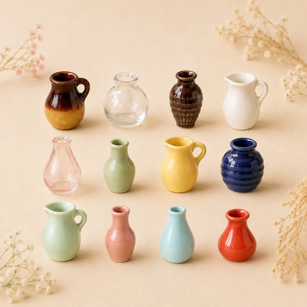 🌺Roselle Mini Vase Ceramic Magnets