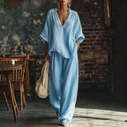 🌷Danae Relaxed Wide Leg Pant Set