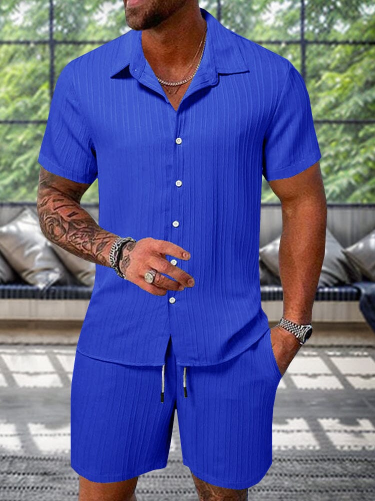 💚Leisure Textured Shirt Set