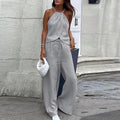 🌷🌷Chic Sleeveless Halter Pants Set
