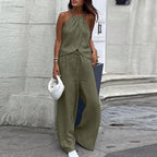 🌷🌷Chic Sleeveless Halter Pants Set