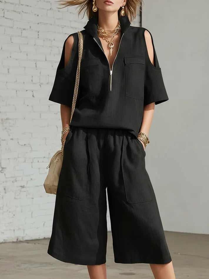 🌷Short-Sleeve Shirt & Loose Shorts Two-Piece Set | Casual