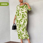 ⏳Time-limited Special⏰Women’s Elegant Loose Round-Neck Printed Dress