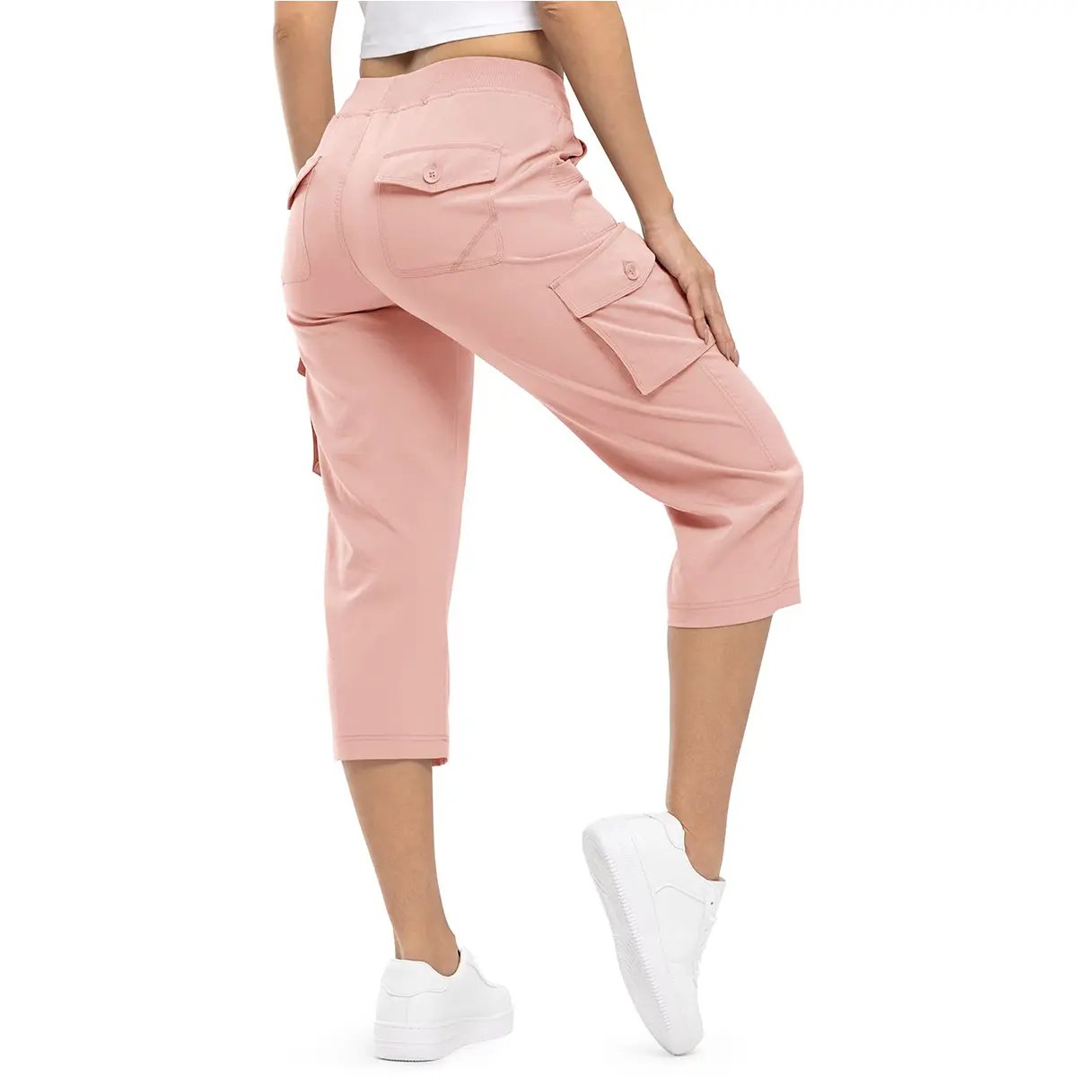 🔥🔥🔥 Limited time sale Women's Lightweight Hiking Capris: Quick-Dry, 6 Pockets, Loose Fit