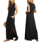🎁New arrival 50% OFF💥Women's Casual Loose Split Wrinkle-Free Long Dress