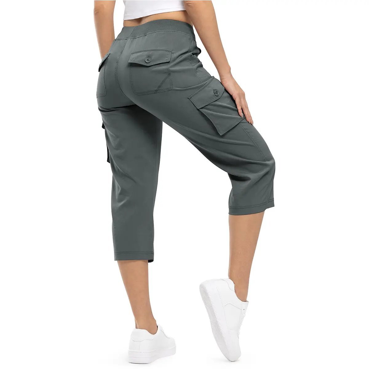 🔥🔥🔥 Limited time sale Women's Lightweight Hiking Capris: Quick-Dry, 6 Pockets, Loose Fit
