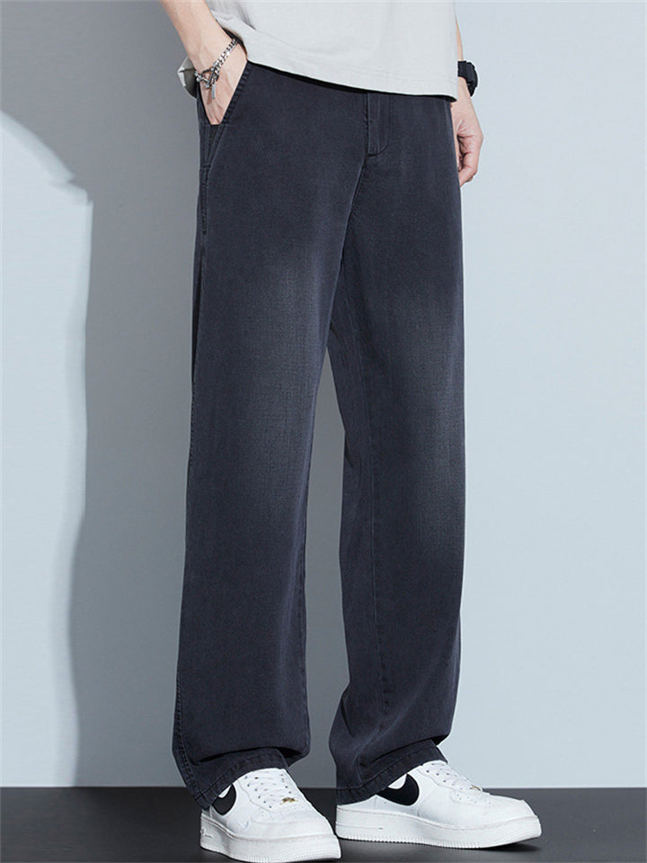 🔥🔥Men's Summer Comfortable Loose Straight Leg Retro Denim Pants