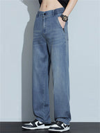 🔥🔥Men's Summer Comfortable Loose Straight Leg Retro Denim Pants