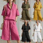 🌷Short-Sleeve Shirt & Loose Shorts Two-Piece Set | Casual