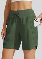 🌷🌷Hot Sale Women's Active 7 Inseam Athletic Long Running High Wasistband Shorts