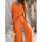 🌷Women’s Lounge Set with Wide Leg Pant