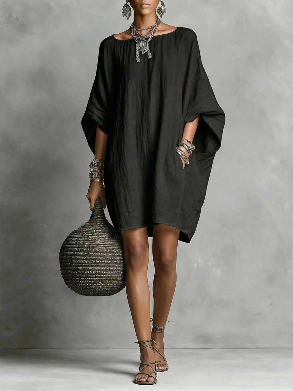 🌿🌿Casual cotton and linen dress