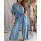 🌷Women’s Lounge Set with Wide Leg Pant